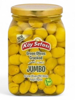 Jumbo Cracked Green Olives - Ikram - 900g