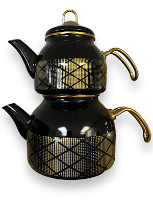 Teapot Black and Gold
