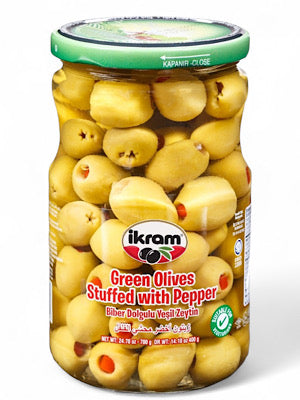 Green Olives Stuffed with Pepper - Ikram - 400g