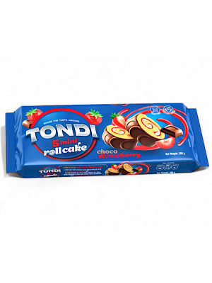 Chocolate Strawberry Cream Roll Cake - Tondi - 200g