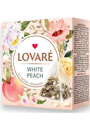 White Peach Pyramid Tea - Lovare - 15 Tb