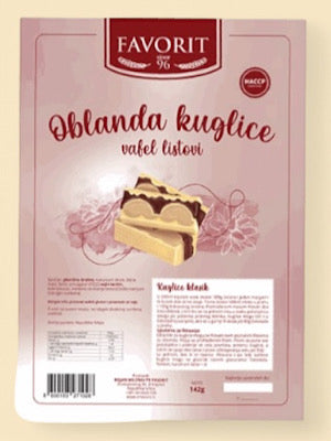 Oblanda Kuglice Wafer Sheets - Favorit - 142g