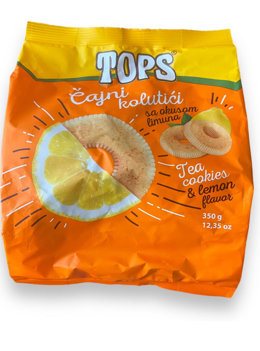 Tops Tea Biscuits Lemon - Agrokomerc - 350g