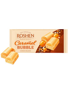 Chocolate Bar Aerated White with Caramel - Roshen - 80g