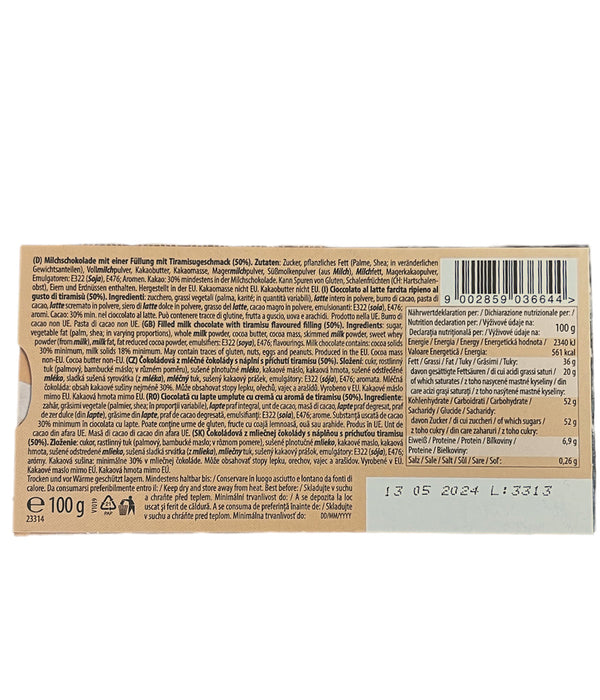 Tiramisu Milk Chocolate Bar - Matre Truffout - 100g