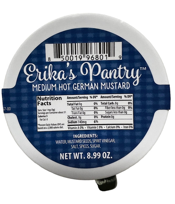 Medium Hot German Mustard- Erika’s Pantry - 8.99 oz