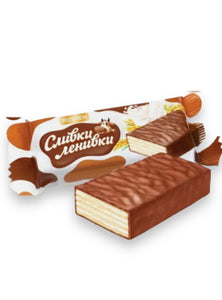 Lazy Cow Chocolate Wafer Slivki Lenivki - Roshen 5 Bars 160grams