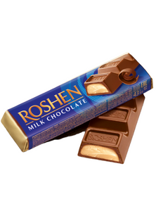 Milk Chocolate Bar with Creme Brulee filling - Roshen - 43g