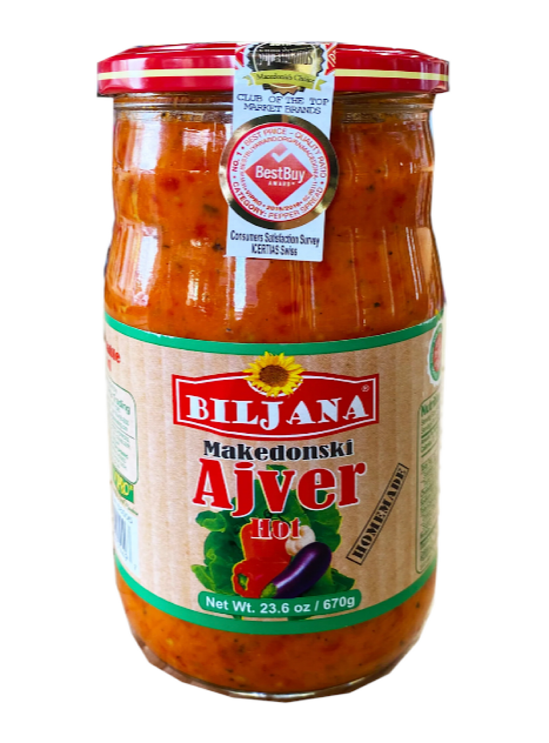 Hot Ajvar Eggplant and Pepper Spread - Makedonsko Oro - 670g