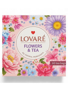 Flowers and Tea Gift Set - Lovare - 60 tea bags