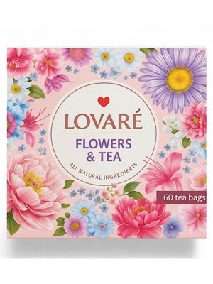 Flowers and Tea Gift Set - Lovare - 60 tea bags
