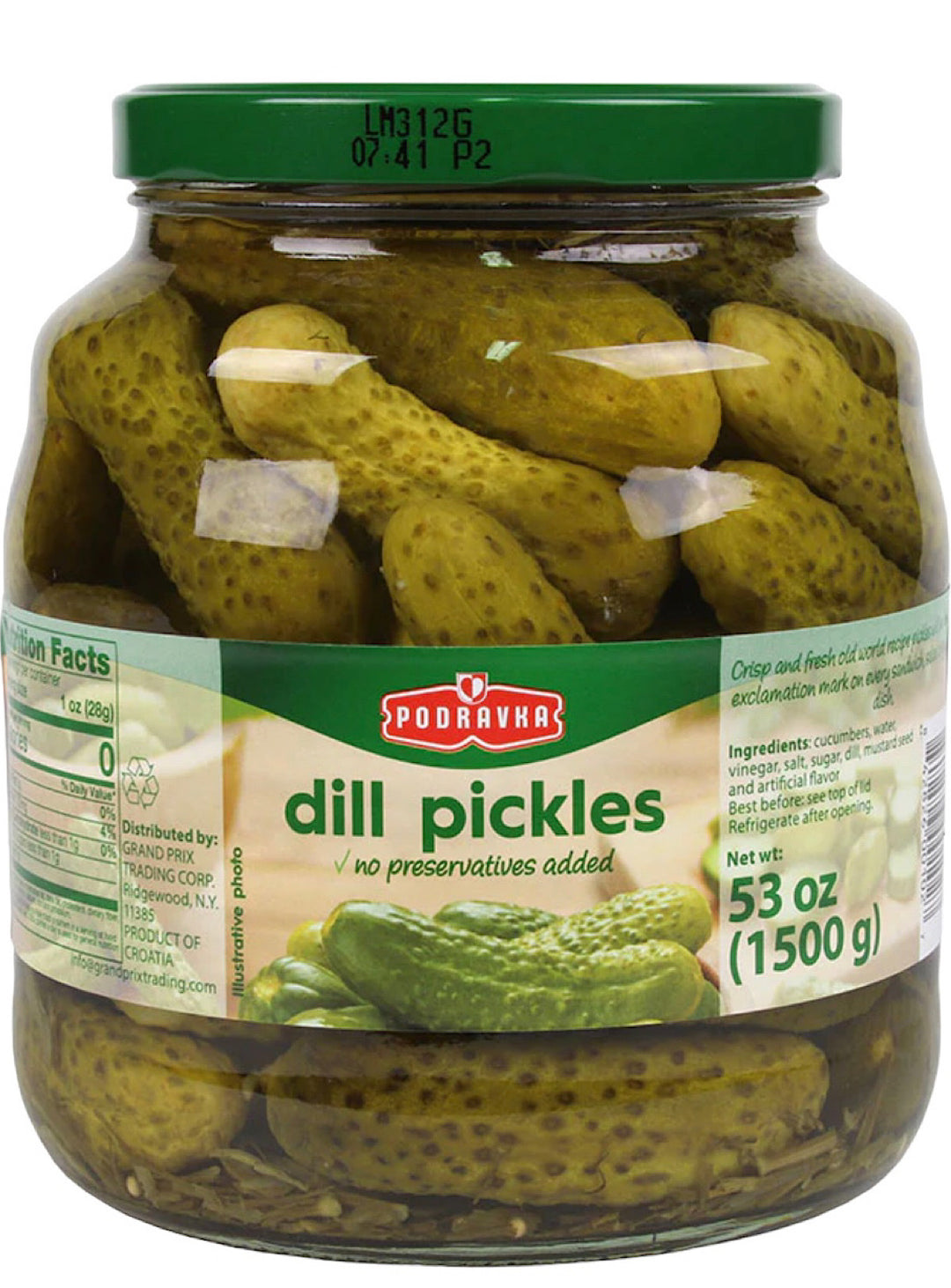 Dill Pickles - Podravka - 1500g