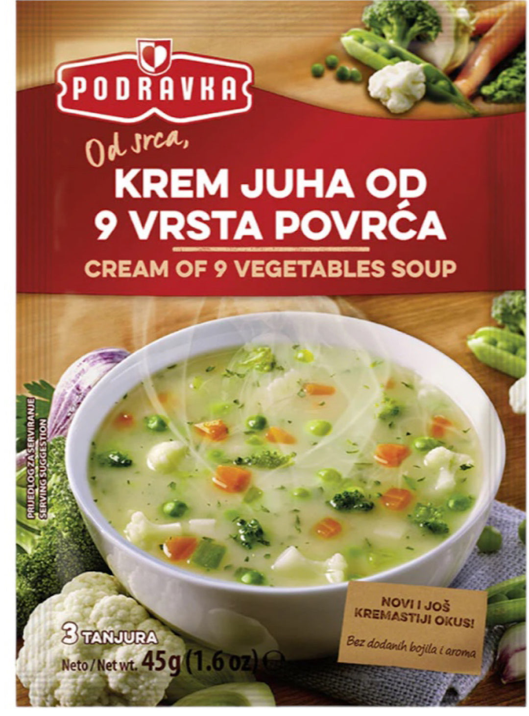 Cream of Vegetable Soup - Podravka - 45g