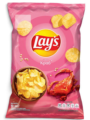 Crab Flavored Potato Chips - Lays - 120g