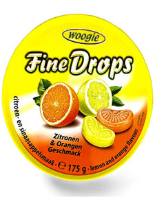 Orange and Lemon Candies Drops - Woogie - 175g