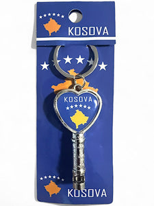 Kosovo Key Heart - Key Chain