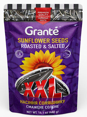 Roasted and Salted Striped Sunflower Seeds - Grante - 400g