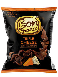 Triple Cheese Dark Bread Crisps- Bon Chance - 120g