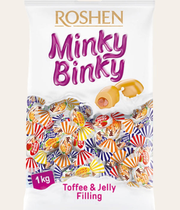 Minky Binky Toffee with Jelly filling - Roshen