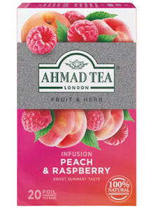 Peach and Raspberry Tea - Ahmad Tea - 20tb