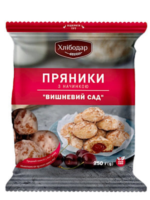 Honey Cookies with Cherry Filling - Hlebodar - 250g