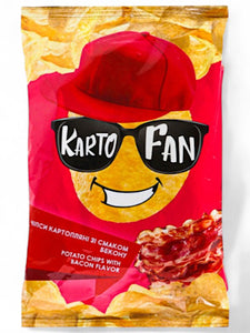 Bacon Flavored Potato Chips - Kartofan - 130g