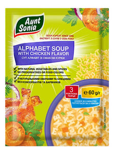 Chicken with Alphabet Pasta Soup - Aunt Sonia - 60g