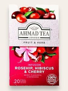 Rosehip Hibiscus Cherry- Ahmad Tea - 20 tea bags