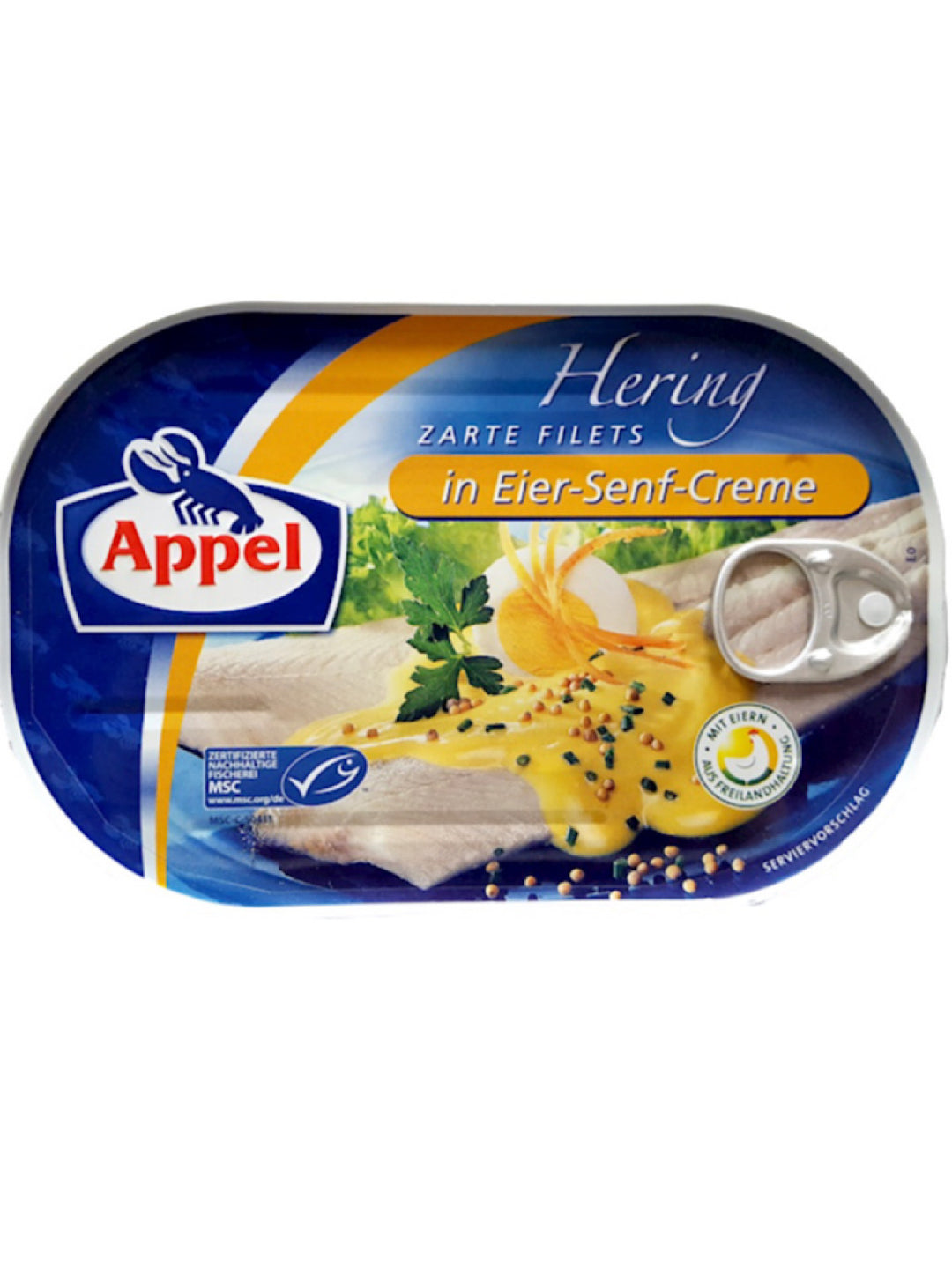 Herring Fillets in Eier Senf Crème - Appel - 200g