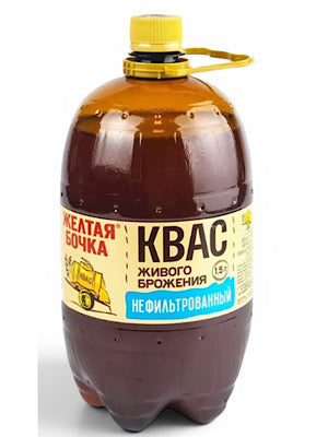 Kvas Unfiltered Kbac - Yellow Barrel - 1.5L
