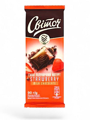 Strawberry filled Chocolate Bar - Svitoch - 90g