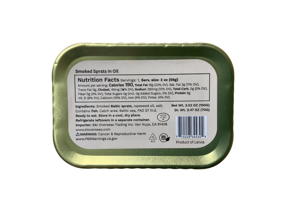 Smoked Baltic Sparta in oil -100gr
