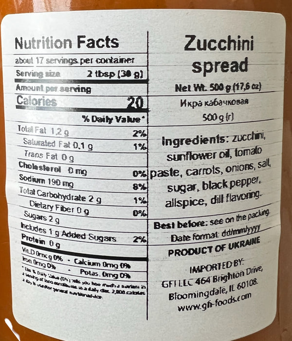 Zucchini Spread - Veres - 500g