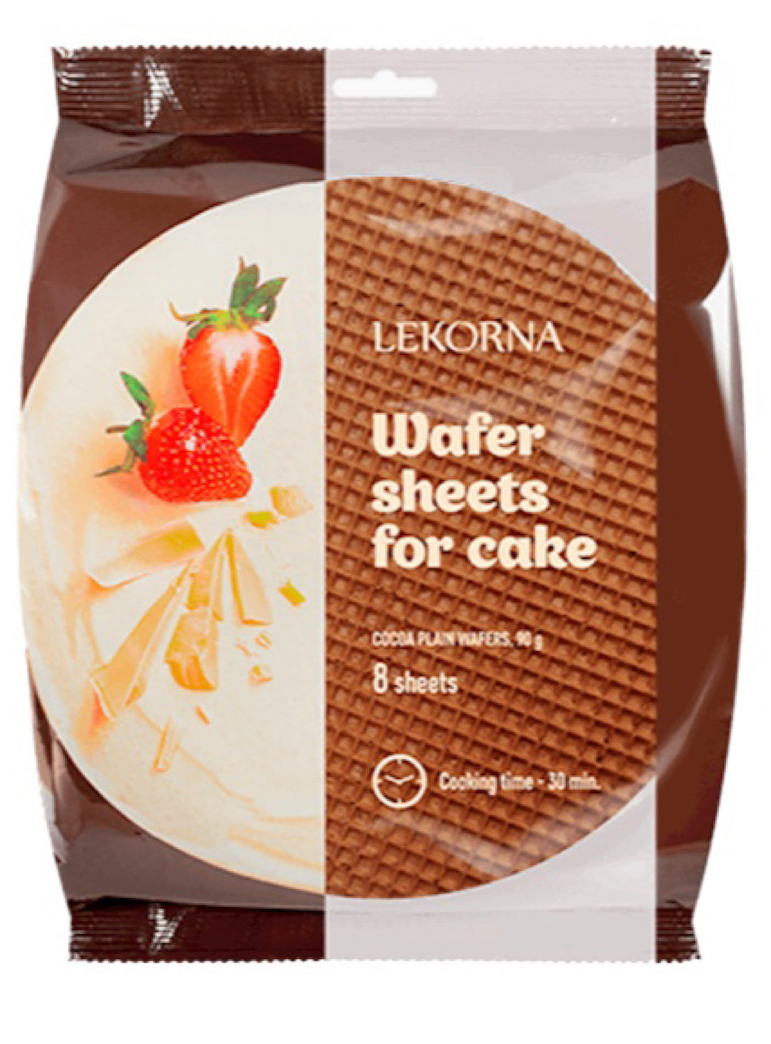 Wafers sheets Cocoa Plain Lekorna 90g Elona Market