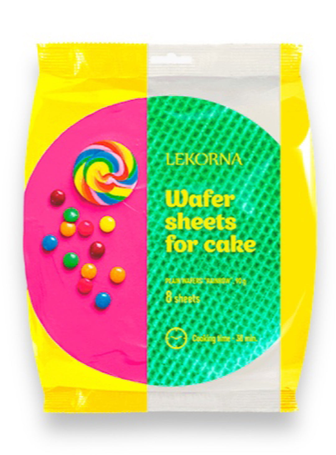 Wafers Sheets Rainbow Plain - Lekorna - 90g