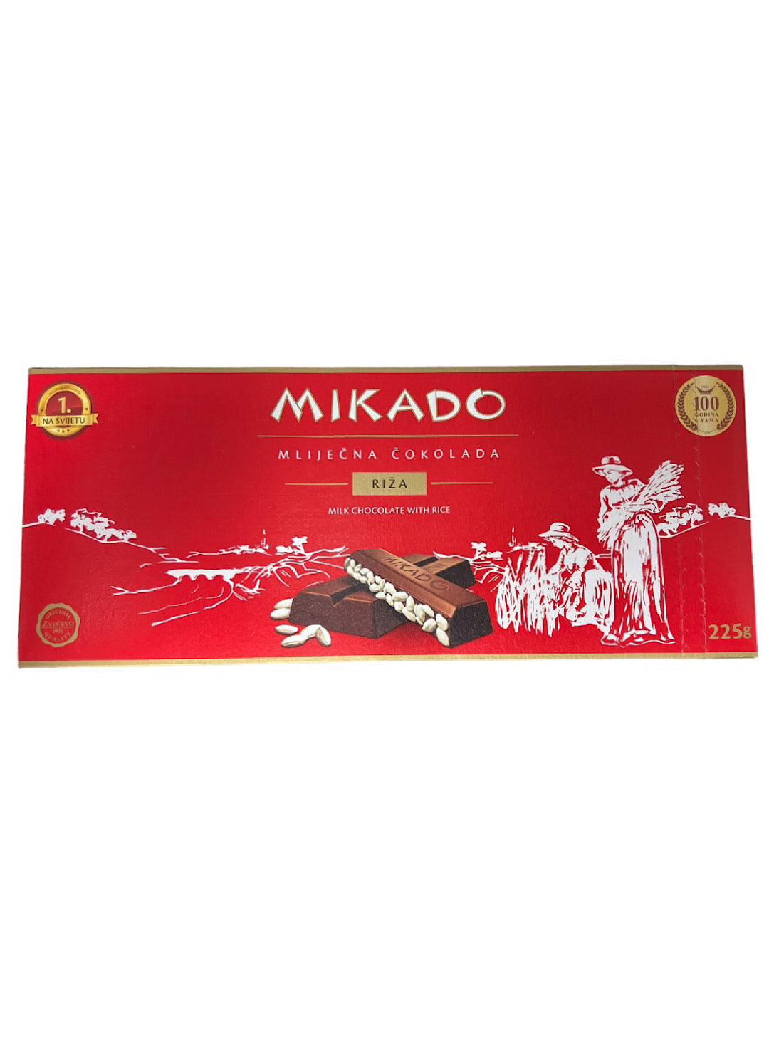 Chocolate  Mikado Rice Bar - Zvecevo - 225g
