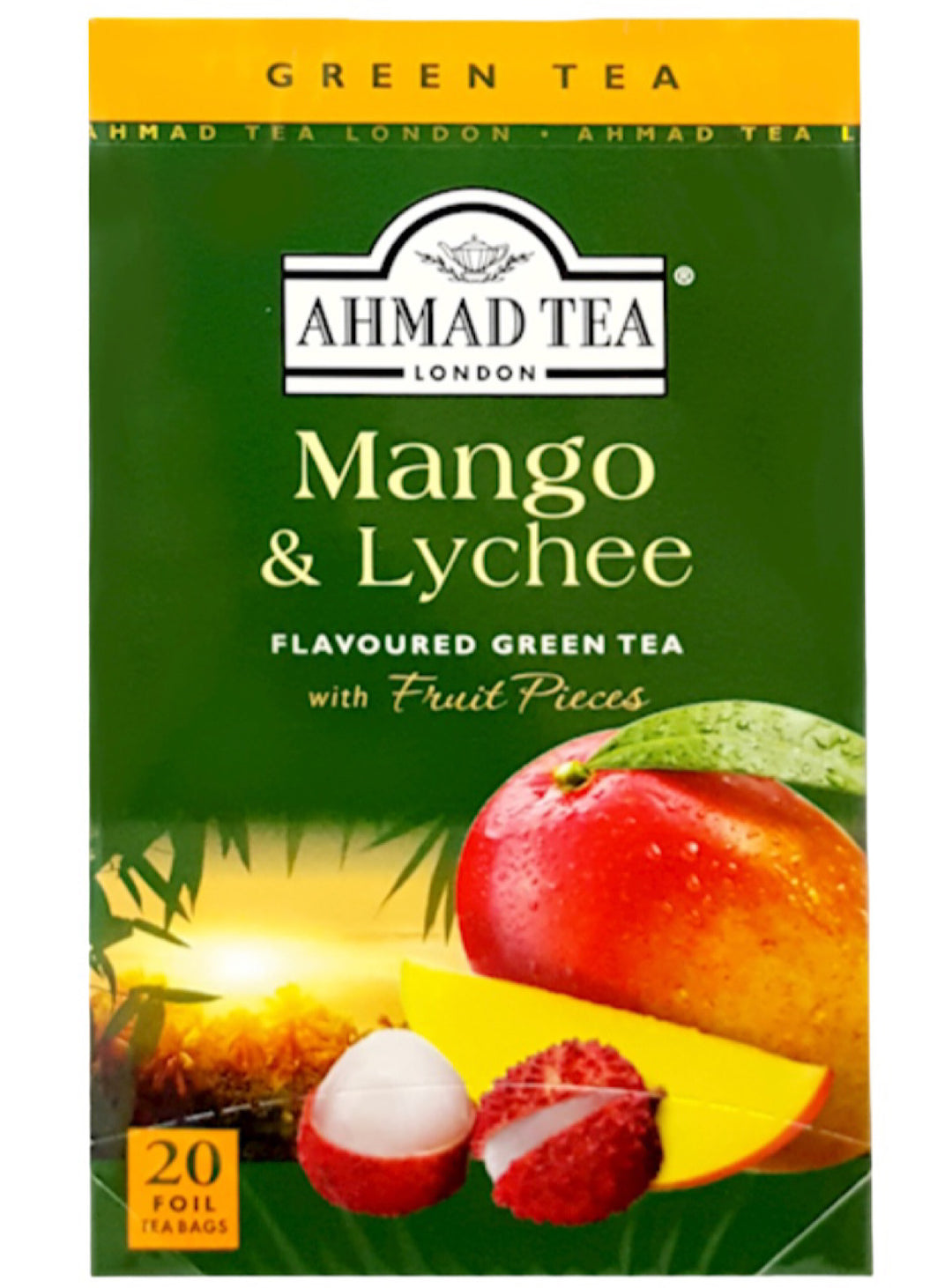 Mango and Lychee Green Tea - Ahmad Tea - 20 Tea Bags