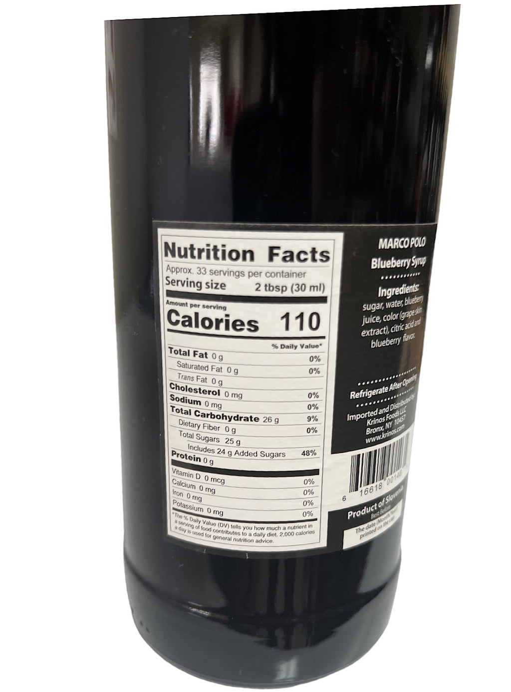 Blueberry Syrup - Marco Polo - 1L (33.8oz)