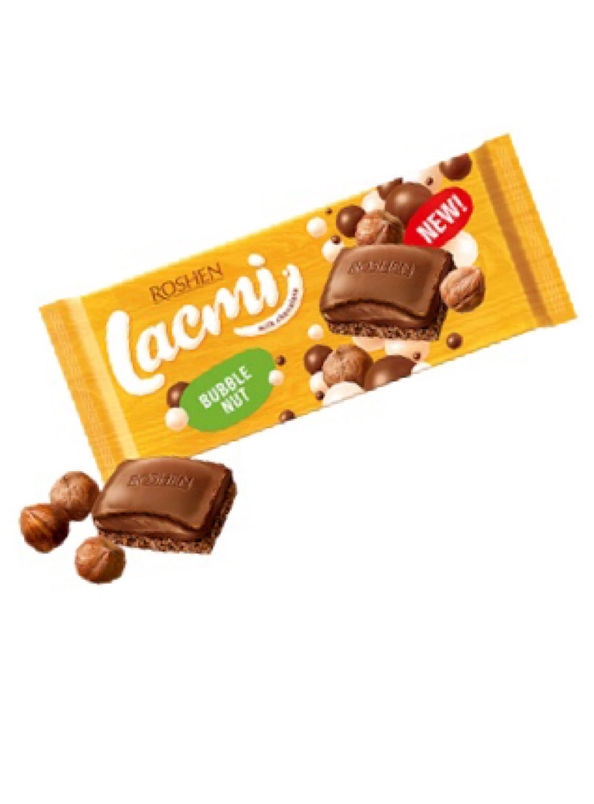 Aerated Bubble Nut Chocolate Bar Lacmi - Roshen - 85g