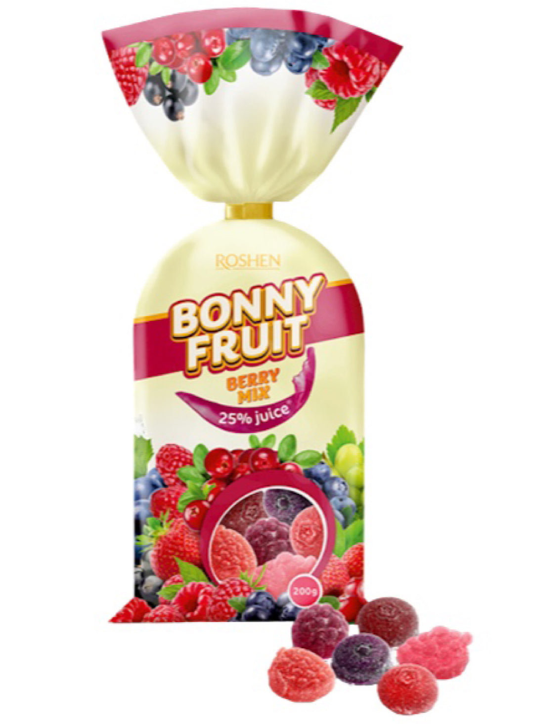 Bonny Fruit Jelly Candies berry mix - Roshen - 200G
