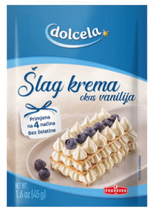 Slag Cream Vanilla Dolcela - Podravka - 45g