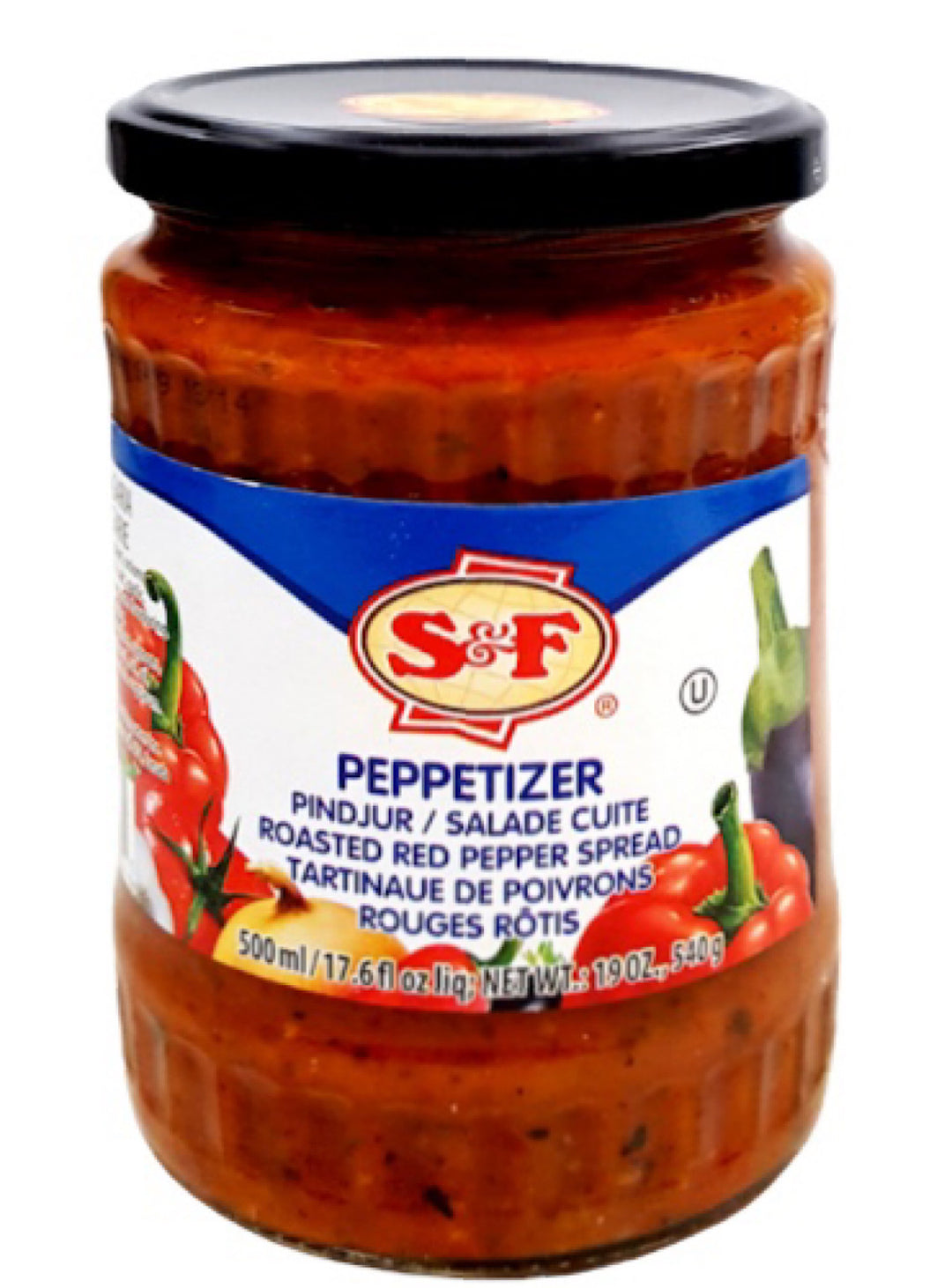 Pindjur Roasted Red Pepper Spread - S and F - 19oz