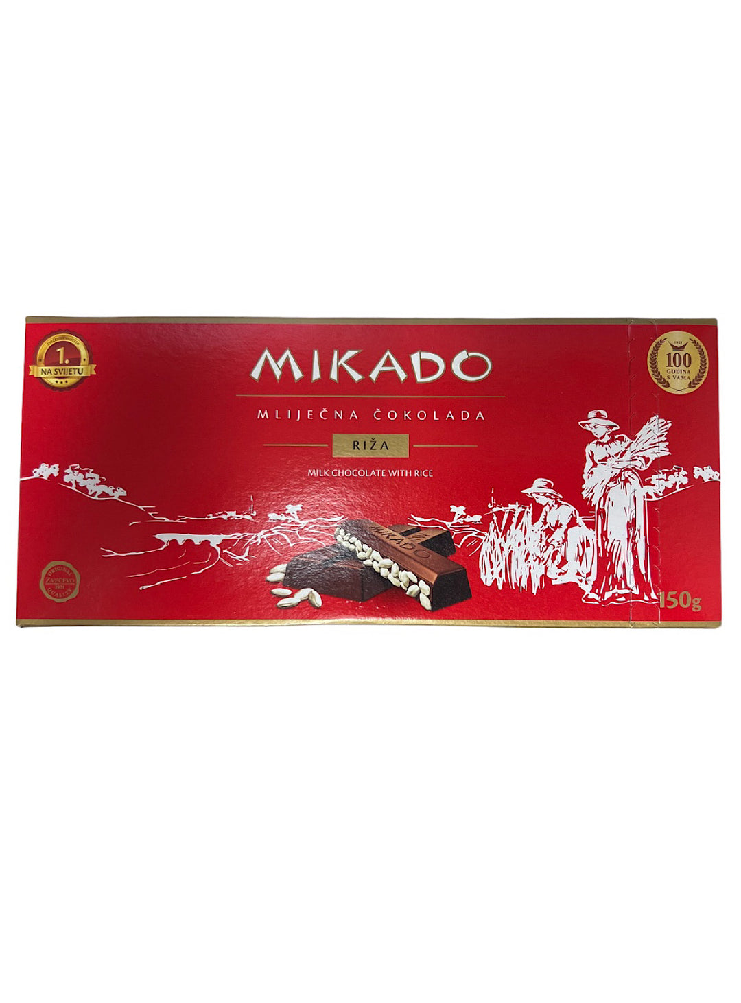 Chocolate  Mikado Rice Bar - Zvecevo - 150g